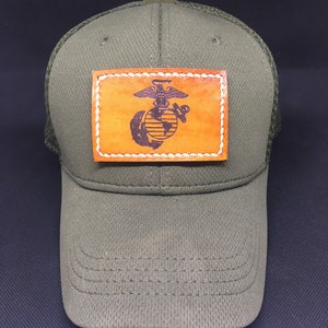 US Marine Corps logo leather morale patch