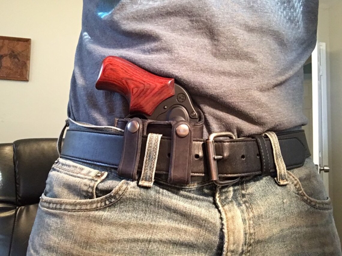 Handmade leather IWB concealedcarry holster for Ruger LCR .38 Etsy