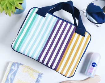 Stripe Travel Bag, Toiletry Bag, Organiser, Nappy Bag