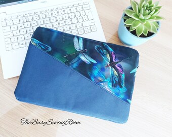 Navy Dragonfly iPad Case, Tablet Sleeve, E-Reader Pouch