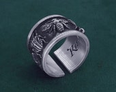 Insecta ring handcrafted in France in sterling silver