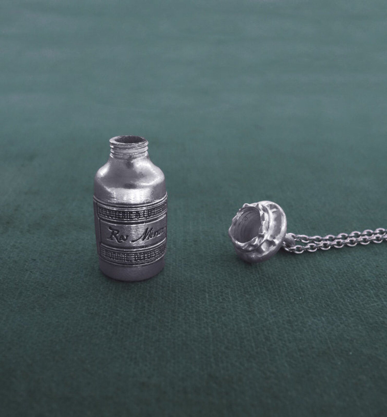 Pendant Poison Vial Antique Bottle Silver 925 Handmade in Etsy