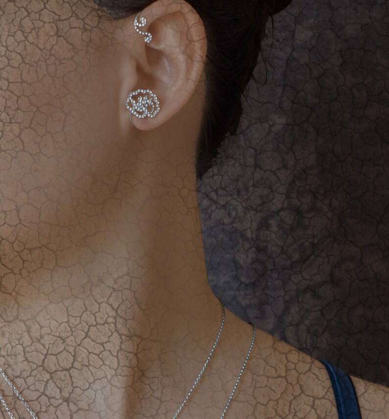 El Fasher Earcuff handcrafted in France in sterling silver