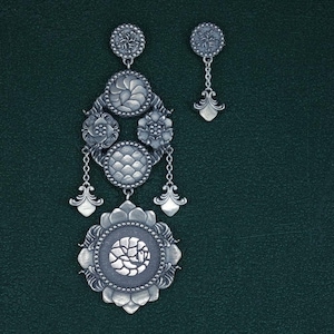 Pangolin earrings, cingulata or armadillo jewelry, sterling silver | Manis