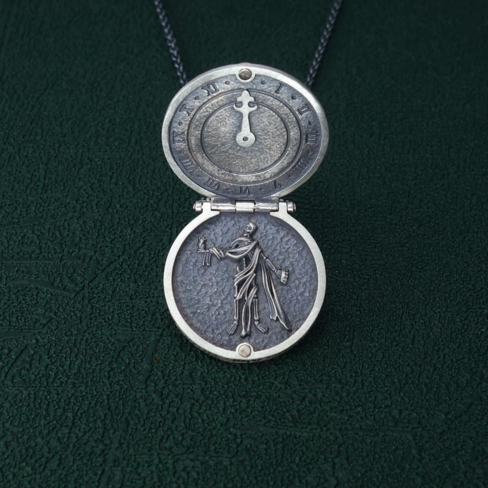 XIXLES Medaglione collana con medaglione apribile per immagini, in argento Sterling 925, medaglione, amuleto da aprire, ciondolo medaglione gioielli