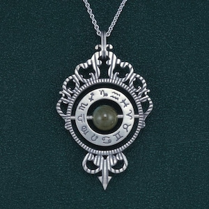 Colgante esfera armilar, Ptolomeo, Copérnico, signos del zodiaco, reloj astronómico, para astrónomo, astrólogo apasionado, plata 925