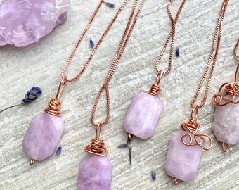 from Canada Heart Briolette Small Plum Kunzite Pendant 14k Gold Filled