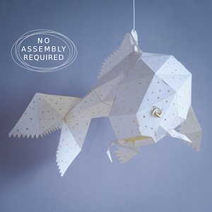 Cool lamp, Koi fish, Baby night light, Japandi art, Hanging lamp, Safari nursery decor, Paper lantern