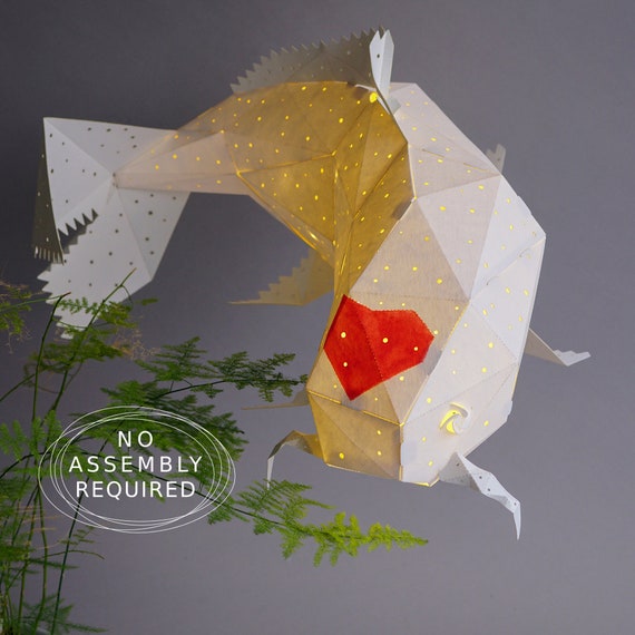 Noguchi lamp, Koi fish, Valentine home decor, Lamp shade, Japandi decor, Hanging lantern, Nursery mobile, Cute night light