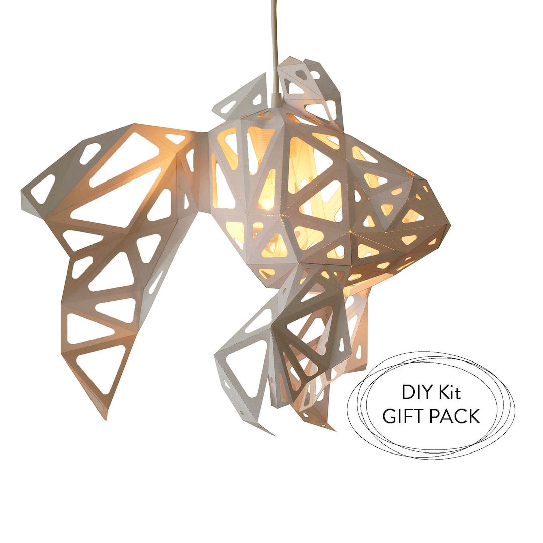 Fish Low Poly Papercraft, Nature Lover Gift, Origami Lamp, Diy Paper ...
