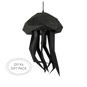 Jellyfish DIY gift kit, 3dpapercraft, Low poly animal, Geometric lamp, Paper Lamp, Papercraft Templates, Geometric Lighting, Paper Lanterns
