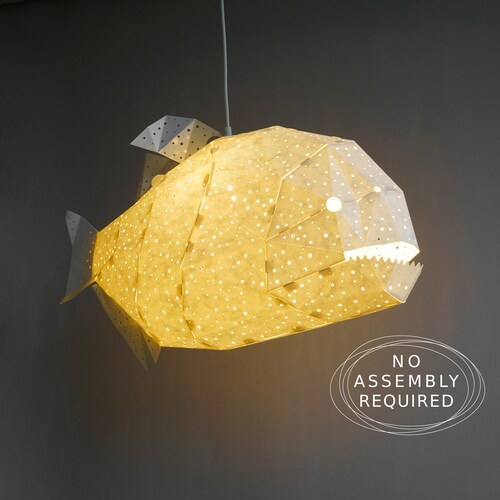Piranha Piranha Lamp Nursery Lamp Kids Room Origami Light - Etsy Piranha Piranha Lamp Nursery Lamp Kids Room Origami Light - Etsy