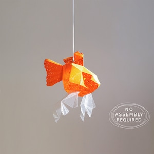 Baby Goldfish Lamp, Children's room, Nursery lamp, Pendant lampshade, Gifts animal lovers, Origami lampshade, Nursery lamp, Origami lighting