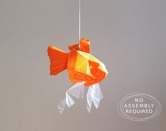 Baby Goldfish Lamp, Children's room, Nursery lamp, Pendant lampshade, Gifts animal lovers, Origami lampshade, Nursery lamp, Origami lighting