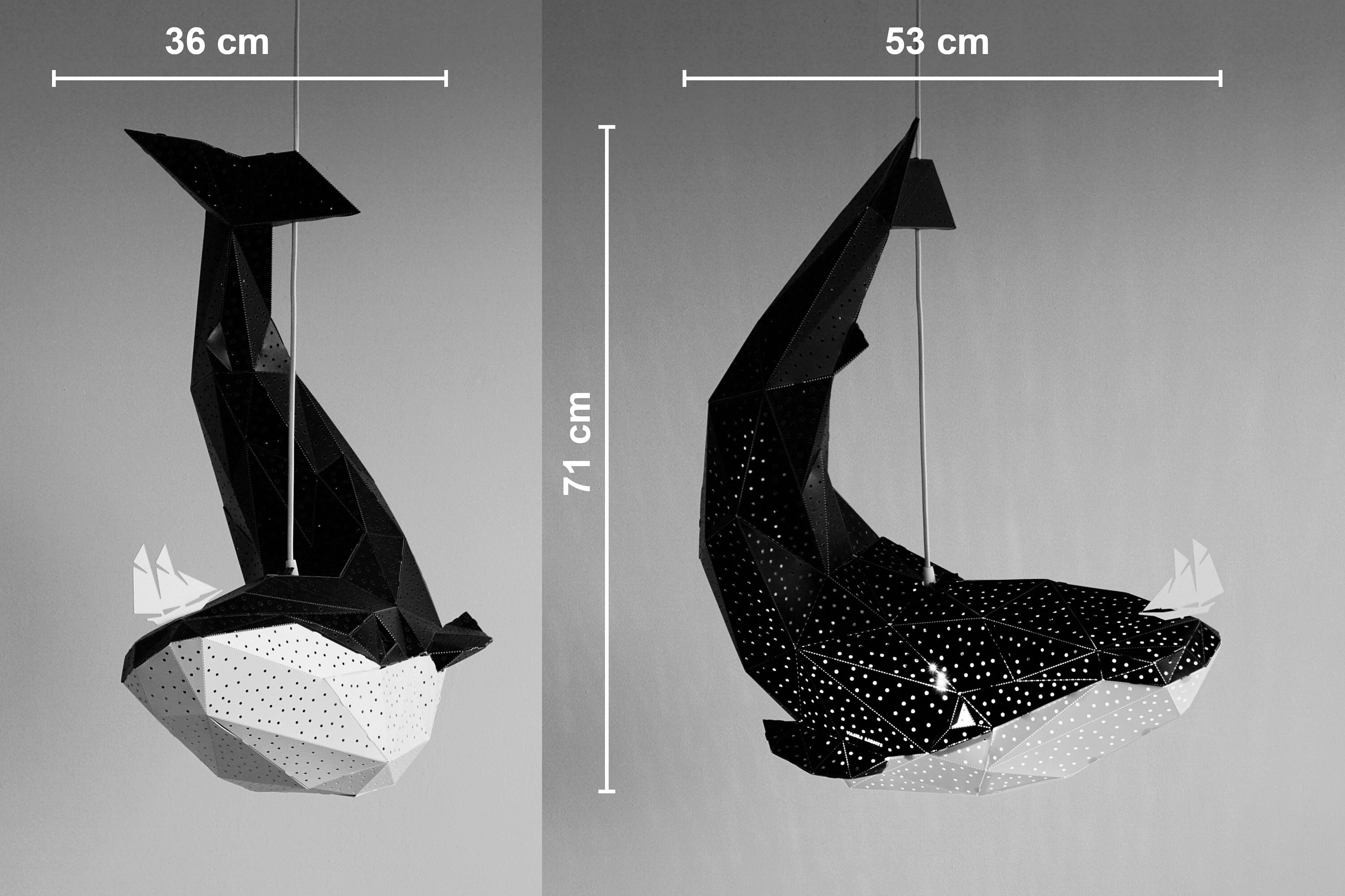 Giant Whale light Whale Lamp Nursery lamp Origami lamp Etsy