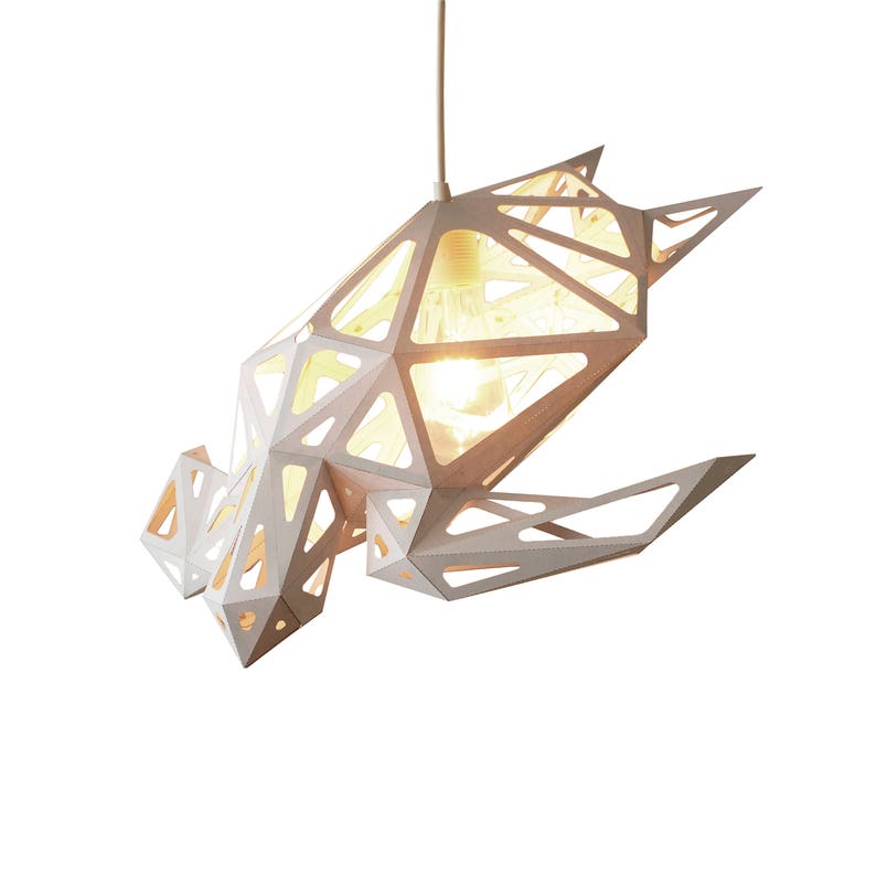 Sea Turtle Lampshade Polygonal Animals Diy Paper Sculpture Geometric Lamp Kids Room Lighting Nature Lover Gift Polygon Art