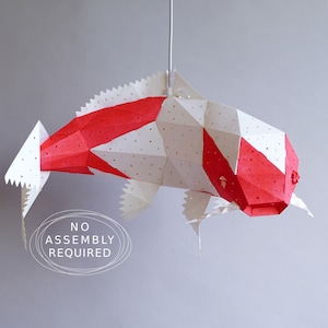 Koi fish, Kids night light, Custom night light, Lampshades, Animal kingdom, Boho nursery decor girl, Scandinavian pendant light