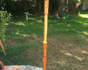 Hiking sticks, walking sticks, walking staff, walking stick wood, carved walking stick, walking stick with art, quality hiking stick