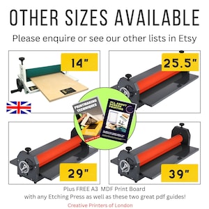 Etching Press, Lino Cut Press, Collograph, Intaglio, Printmaking. Made from from Casting & Metal. Rubber rollers for better prints. image 7