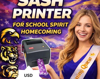 ZX-40 200dpi Ribbon and Sash Printer - HOMECOMING READY? - Etsy