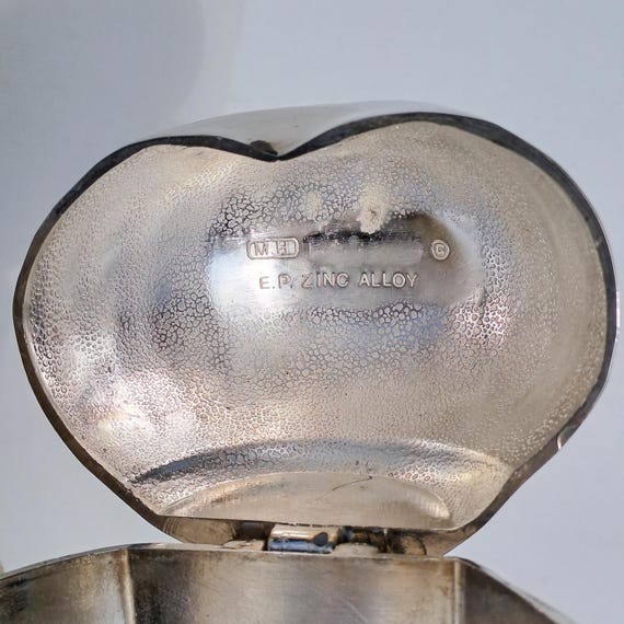 Vintage Silver Plated Snail Butter Dish With Inner Pot and