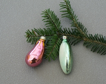 Vintage vegetable ornaments eggplant cucumber mercury glass Christmas decorations retro 60s food ornaments