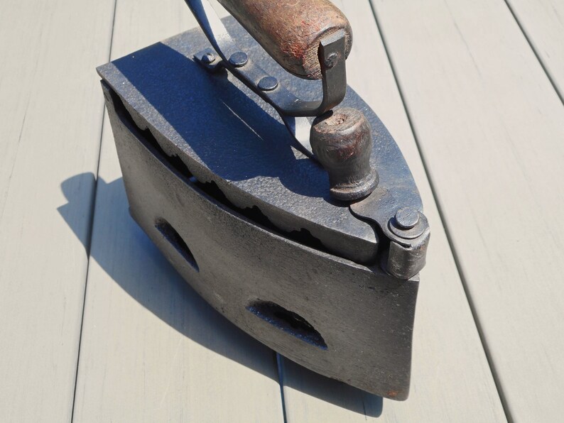Rare Vintage Sad Iron Charcoal Iron Box Iron 1800s Cast Iron Etsy