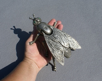 Vintage Metal Fly Ashtray With Lid: Steampunk Insect Decor - Etsy