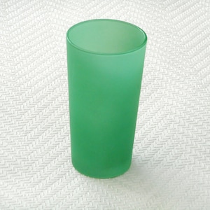 Mint green frosted glass tumbler Covetro Italy cocktail glasses 1970s vintage new highball glass colored glassware
