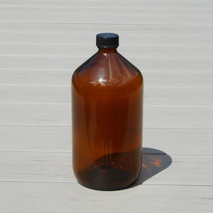 Große Vintage Braune Glas Flasche: Apotheker Display, 1 Liter