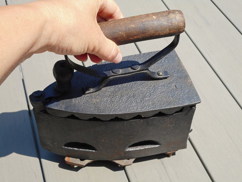 Rare Vintage Sad Iron Charcoal Iron Box Iron 1800s Cast Iron Etsy