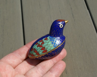 2 Dés à Coudre Vintage Tête D'Oiseau – Cloisonné Vert Chinois, Occasion, Sans Marque