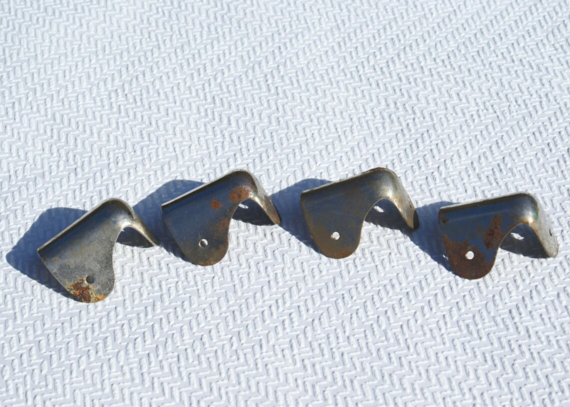 Rustic Metal Trunk Corners Vintage Suitcase Corner Protector Etsy