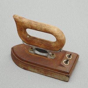 Rare Vintage Electric Iron: French Antique Laundry Tool, Depose L. C. Lyon