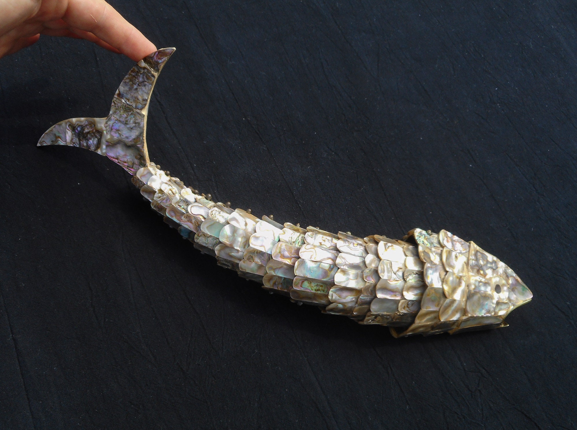 Giant Abalone Fish Bottle Opener Rare Vintage Articulated Fish Etsy