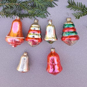 Vintage bell ornaments Christmas tree decoration  glass Christmas ornaments