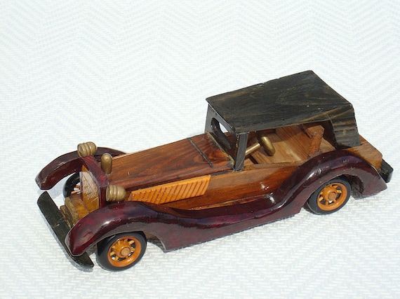 Afleiding Plenaire sessie Onze onderneming Vintage houten automodel decoratief houten auto oud voertuig - Etsy België