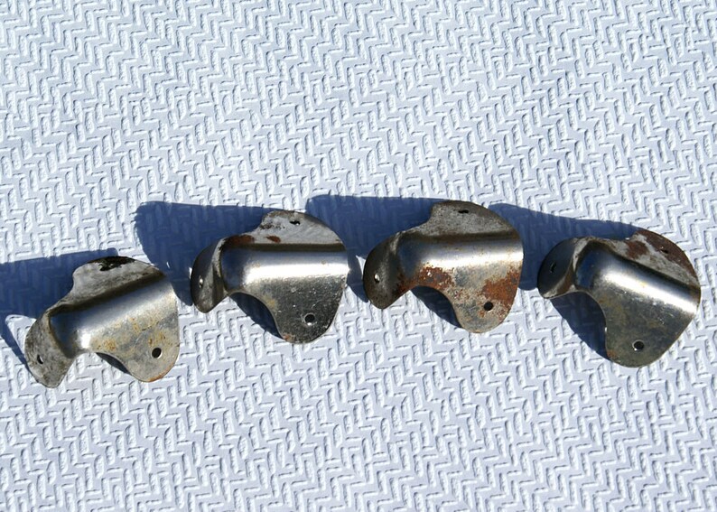 Rustic Metal Trunk Corners Vintage Suitcase Corner Protector Etsy