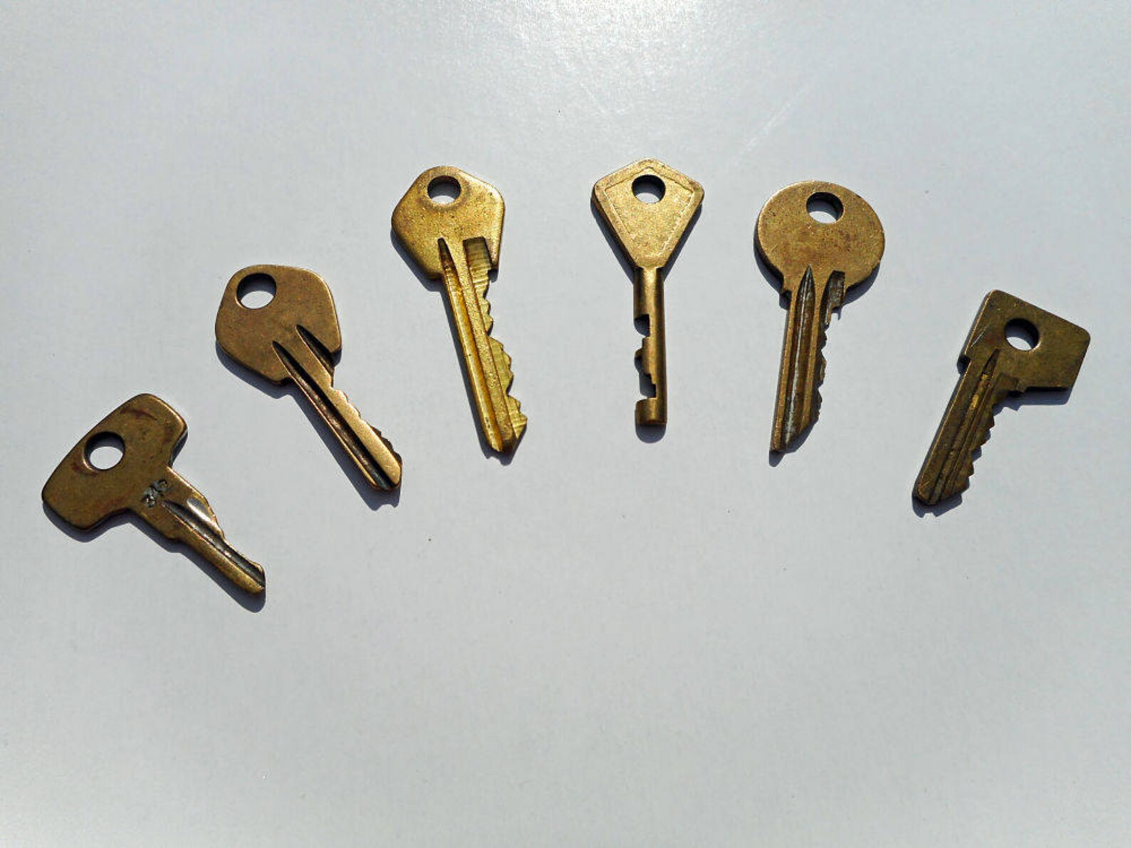 Vintage Copper Keys Rustic Key Decor Retro Photo Props Etsy