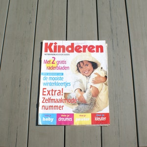 Vintage sewing magazine with patterns for babies toddlers and kids 9/1994 sizes 68 to 122 DIY clothes for children  in Dutch
