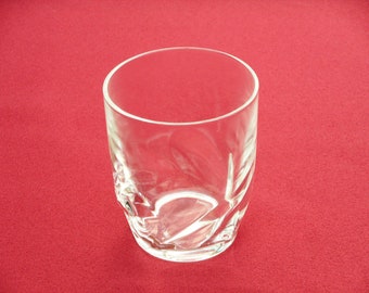 ONE Clear Glass Tumbler 70s French Vintage Drinkware