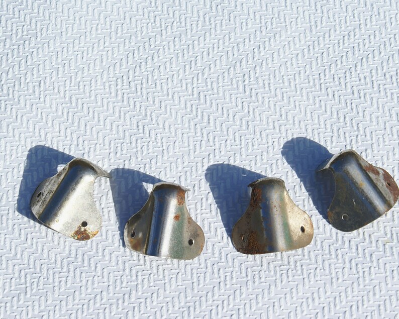 Rustic Metal Trunk Corners Vintage Suitcase Corner Protector Etsy