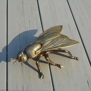 Brass fly ashtray vintage insect ash tray with lid smoker gift indoor outdoor ash tray steampunk décor cigarette holder entomology gifts