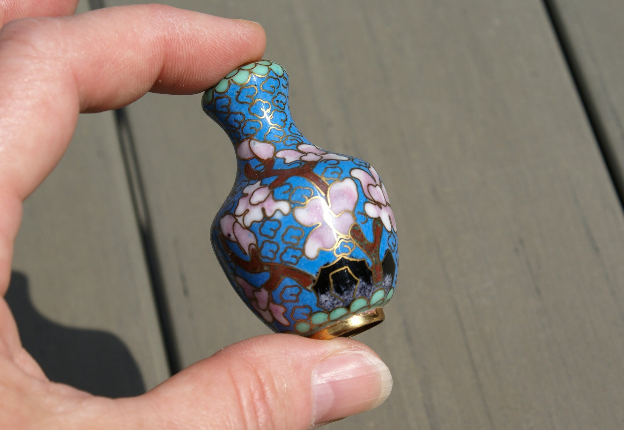 Lot De 5 Petits Vases Miniatures Cloisonnés - Décoratifs - Occasion