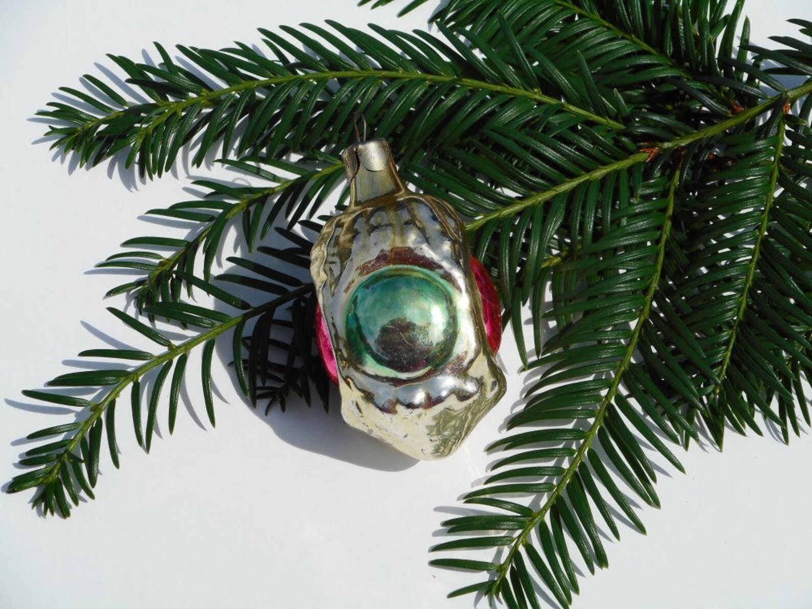 Traffic light ornament vintage Christmas tree decoration gold Etsy