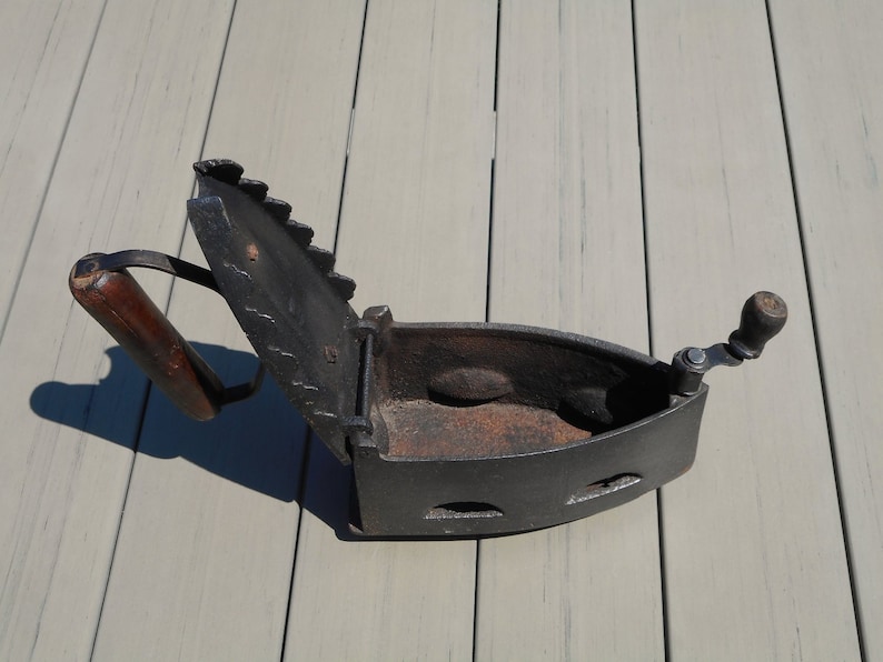 Rare Vintage Sad Iron Charcoal Iron Box Iron 1800s Cast Iron Etsy