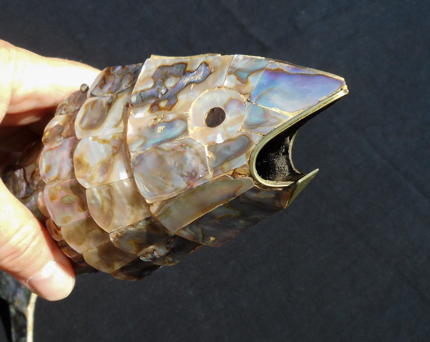 Giant Abalone Fish Bottle Opener Rare Vintage Articulated Fish Etsy