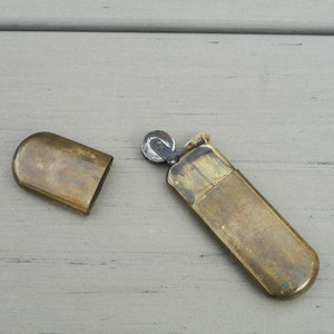 Vintage brass trench lighter small pocket lighter WW1 and WW2 collectible lighter gift for smoker