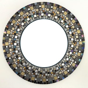 Mirror, Mirrors, Mosaic Mirror, Round Mirror, Black Mirror, Grey Mirror, Silver Mirror, Gold Mirror Garden Mirror, Outside Mirror