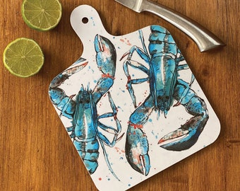 Small blue lobster Chopping Board